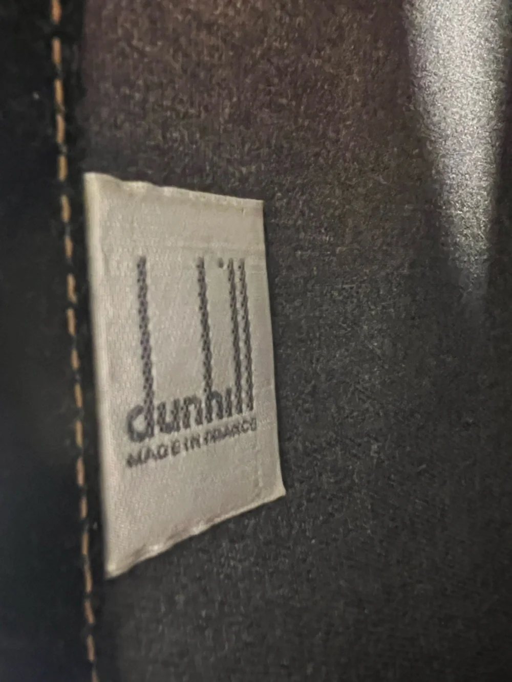 7065: Unisex Dunhill Laptop Sleeve Portfolio Gray Canvas Leather Trim Case